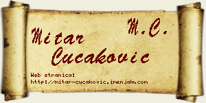 Mitar Čučaković vizit kartica